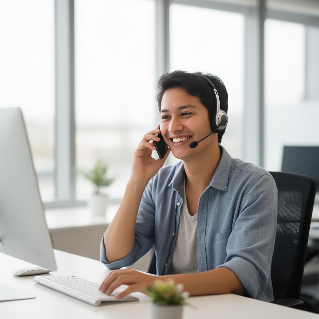 A licensed Meet Options advisor speaking with a customer